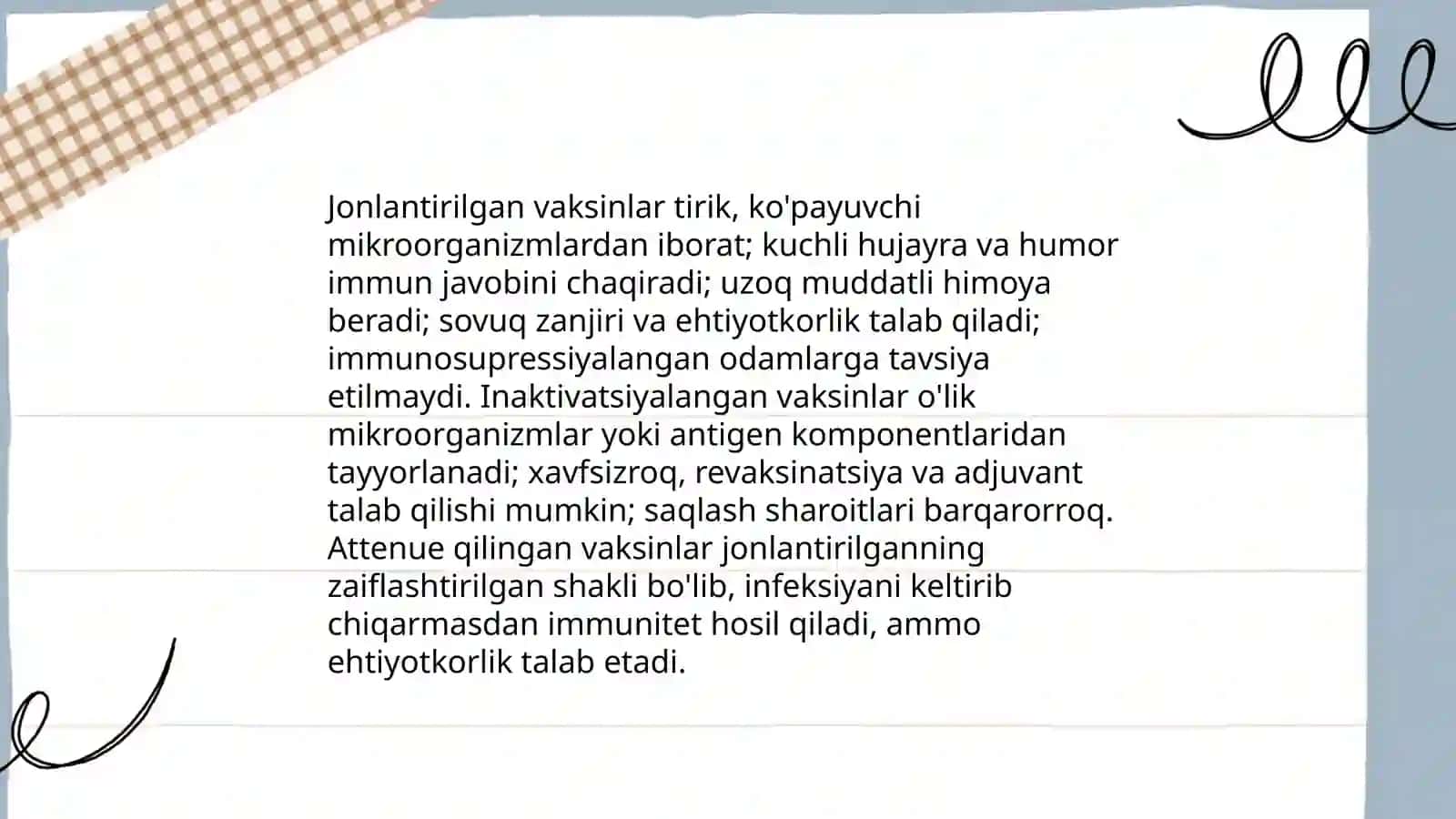 Vaksina yaratilishi, turlari, tasiri, qo'llanilishi va saqlanishi 4