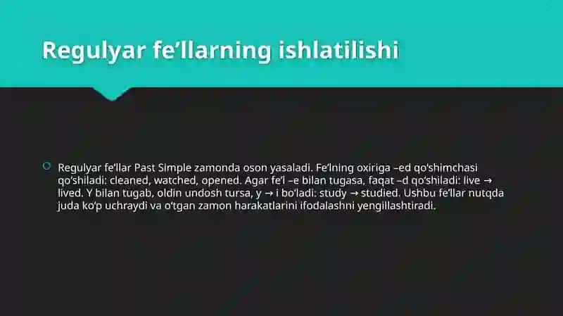 Past Simple 4