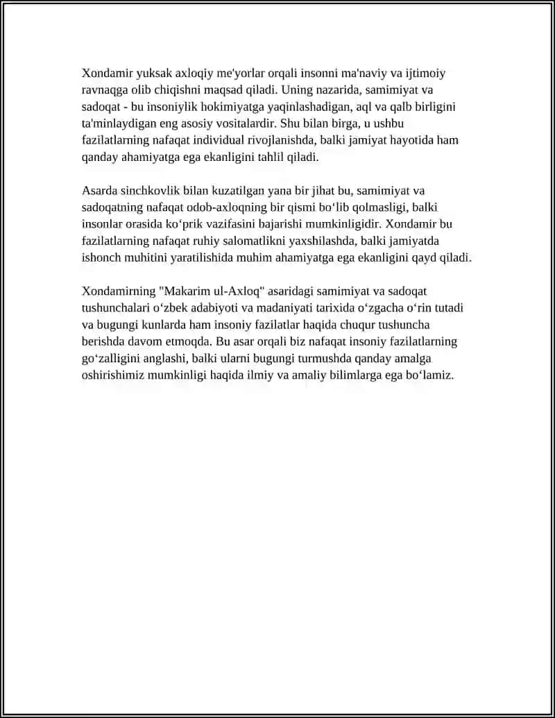 Xondamirning "Makarim ul-Axloq" 4