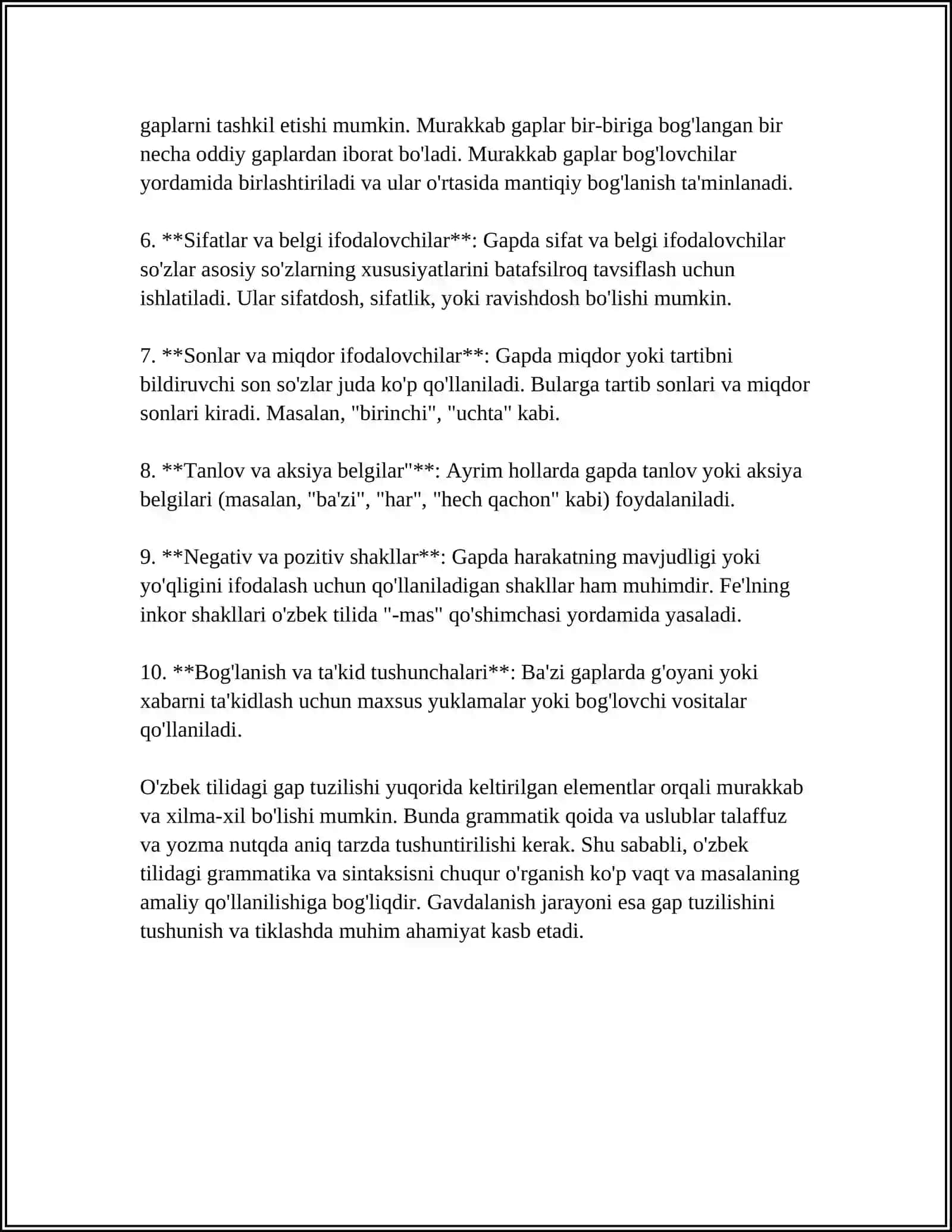 GAPNING AKTUAL BO'LINISHI. SINTAKTIK INYERSIYA 4
