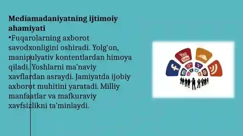 Mediamadaniyatni shakllantirishda milliy qadriyatlarning o‘rni 4