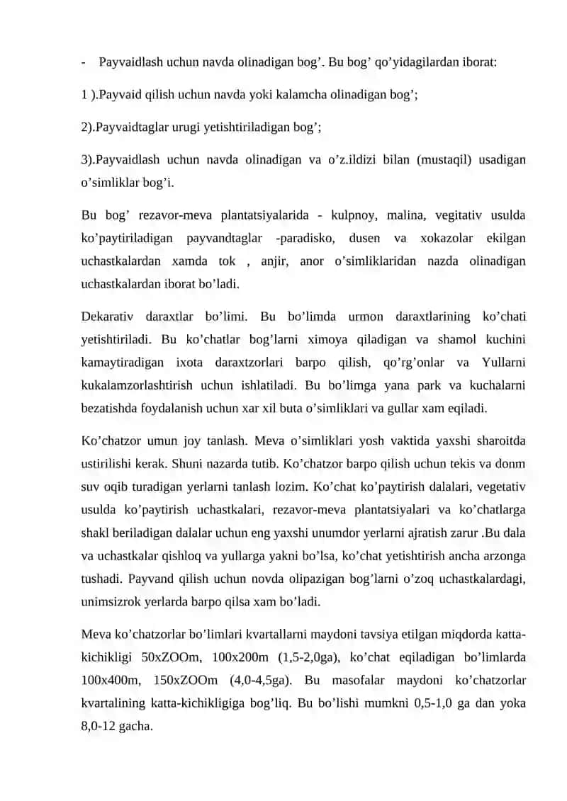 Rezavor bog’lar va ko’chatzorlarni hududiy tashkil etish 4