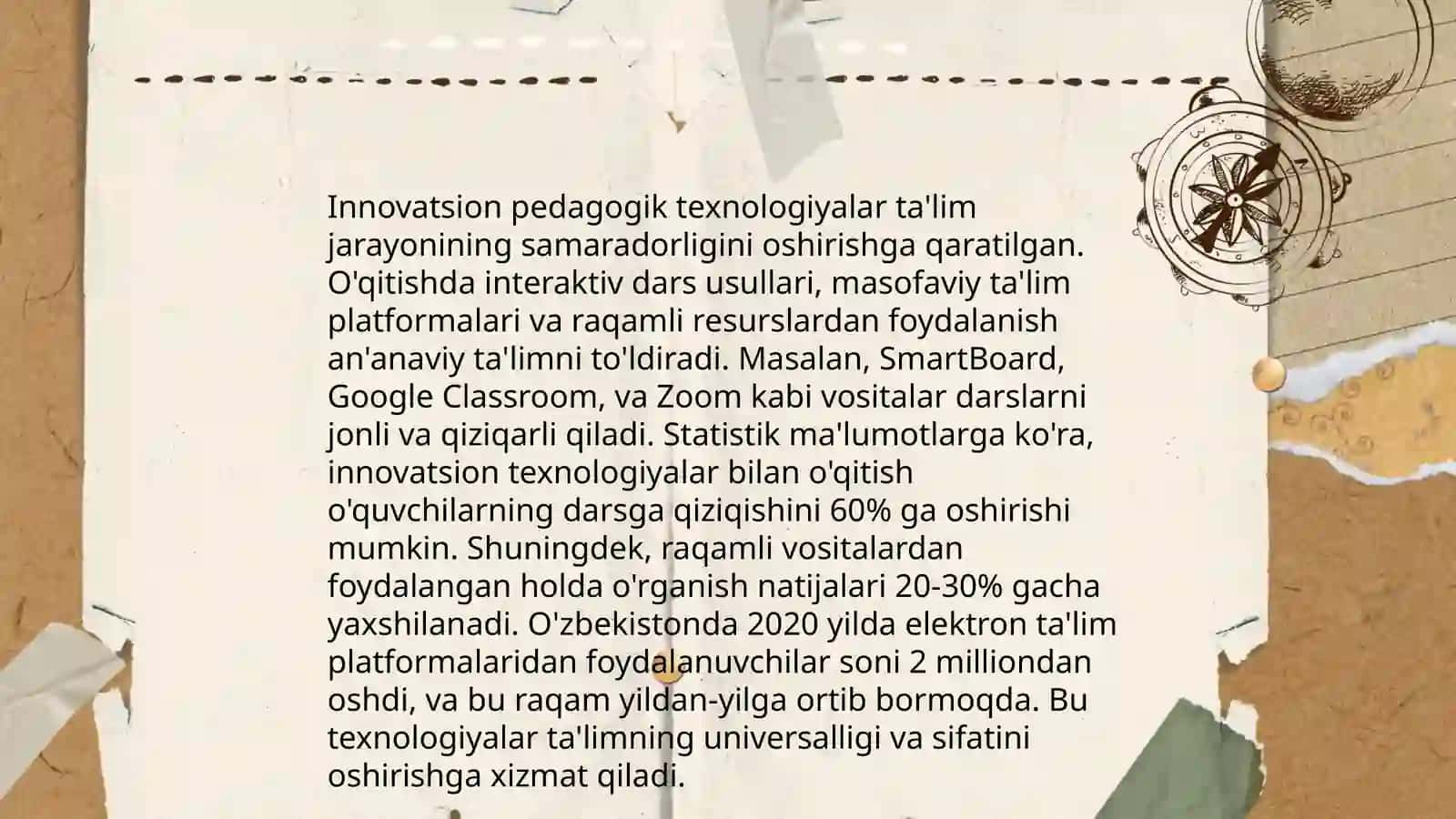 Texnologiya faniga oid darslarni tashkil etish usullari 4