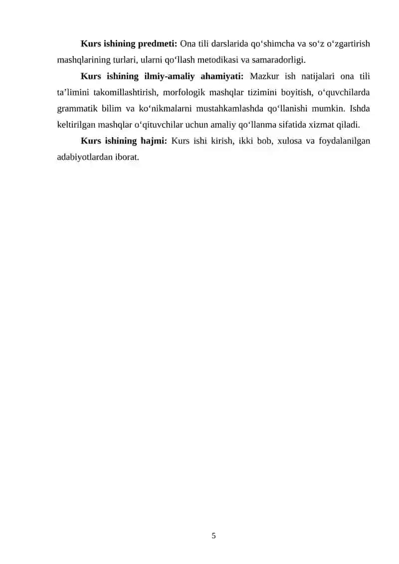Ona tili darslarida qo’shimcha va so’z o’zgartirish mashqlari 4