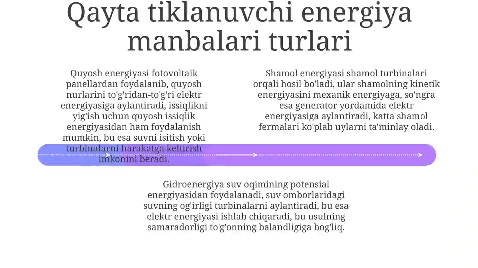 Qayta tiklanuvchi energiya manbalari: Imkoniyatlar va istiqbollar 4