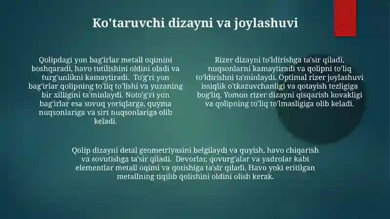 Quyma Zagatovkalari va Quyma Qiyaliklari 4