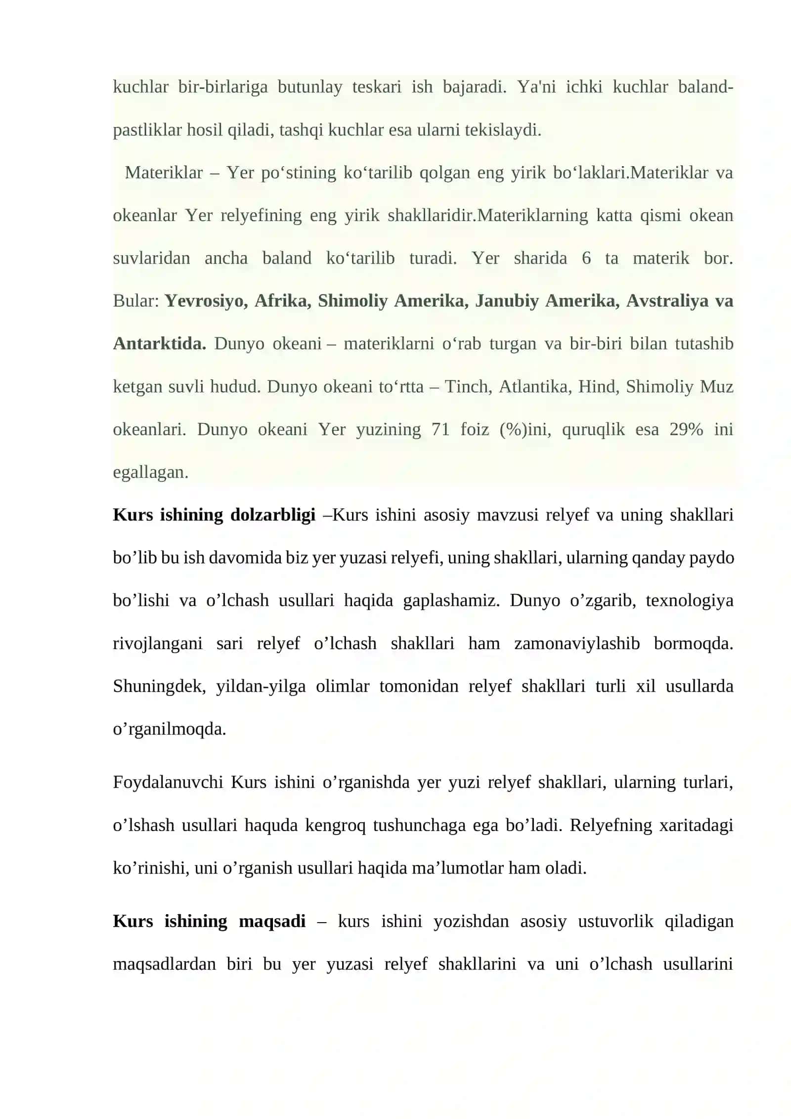 Yer yuzasi relyefining asosiy shakllari 4