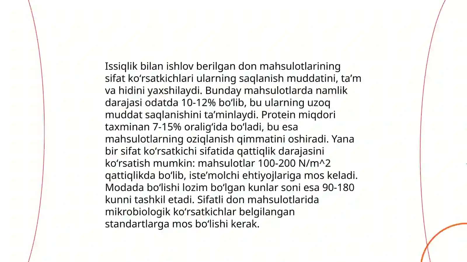 Don va don maxsulotlarining sifat koʻrsatkichlari va unga qoyiladigan talablar 4
