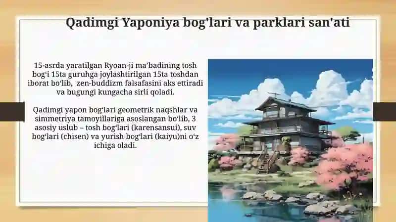 Qadimgi Yaponiya bog‘ va park san'ati 4