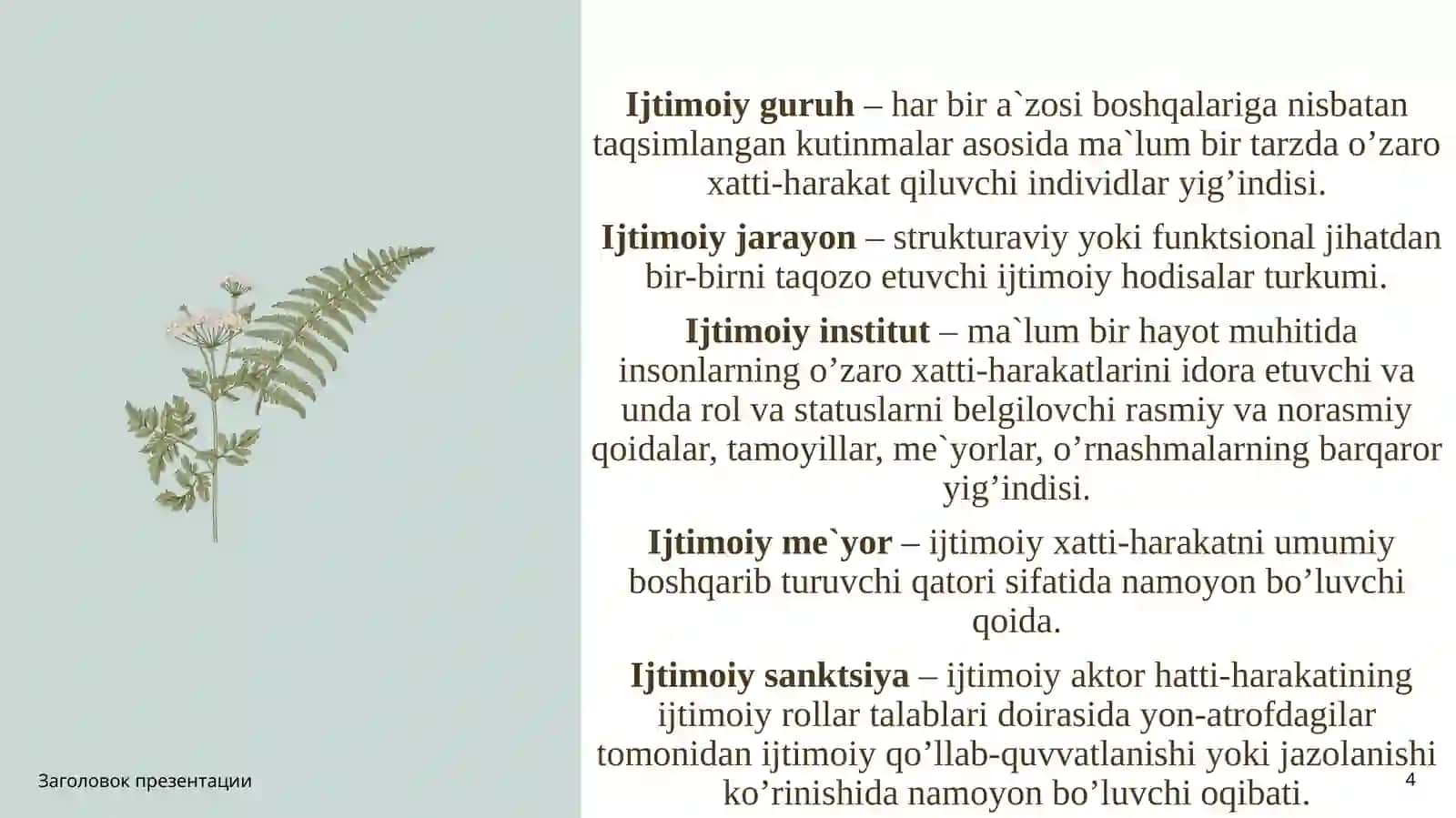 Ijtimoiy ish jamiyatning madaniy hodisasi sifatida. Ijtimoiy yordamning asosiy turlari 4