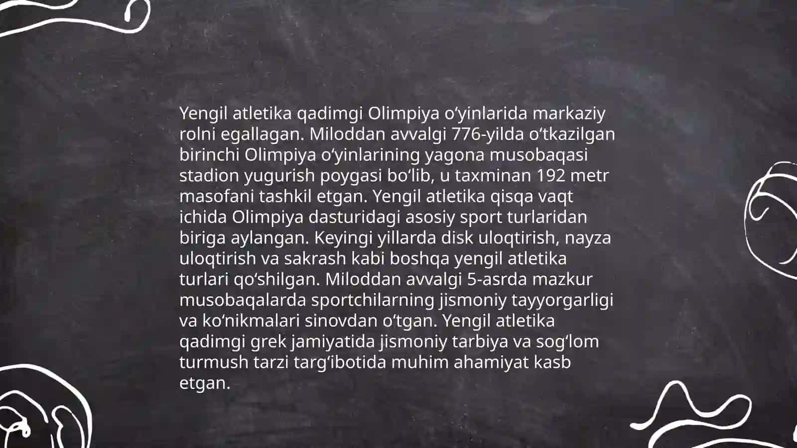Yengil atletika va uning turlari rivojlanish tarixi va tasnifi 4