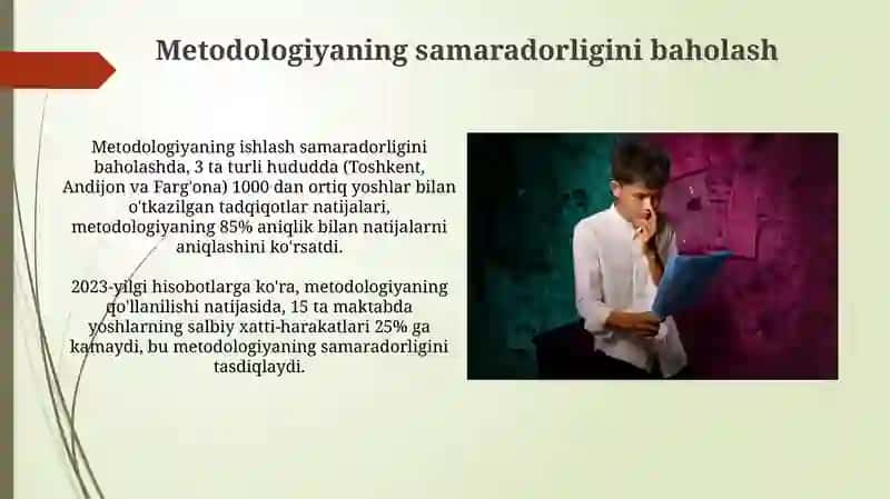 Yoshlarga Salbiy Ta'sir Ko'rsatuvchi Omillarni Aniqlash Metodologiyasi 4