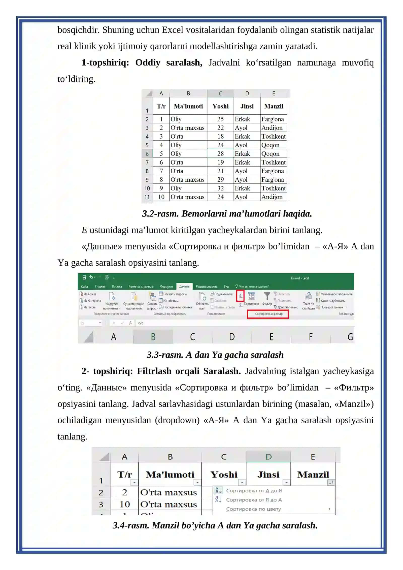 Axorort texnologiyalari fanidan laboratoriya ishi 4