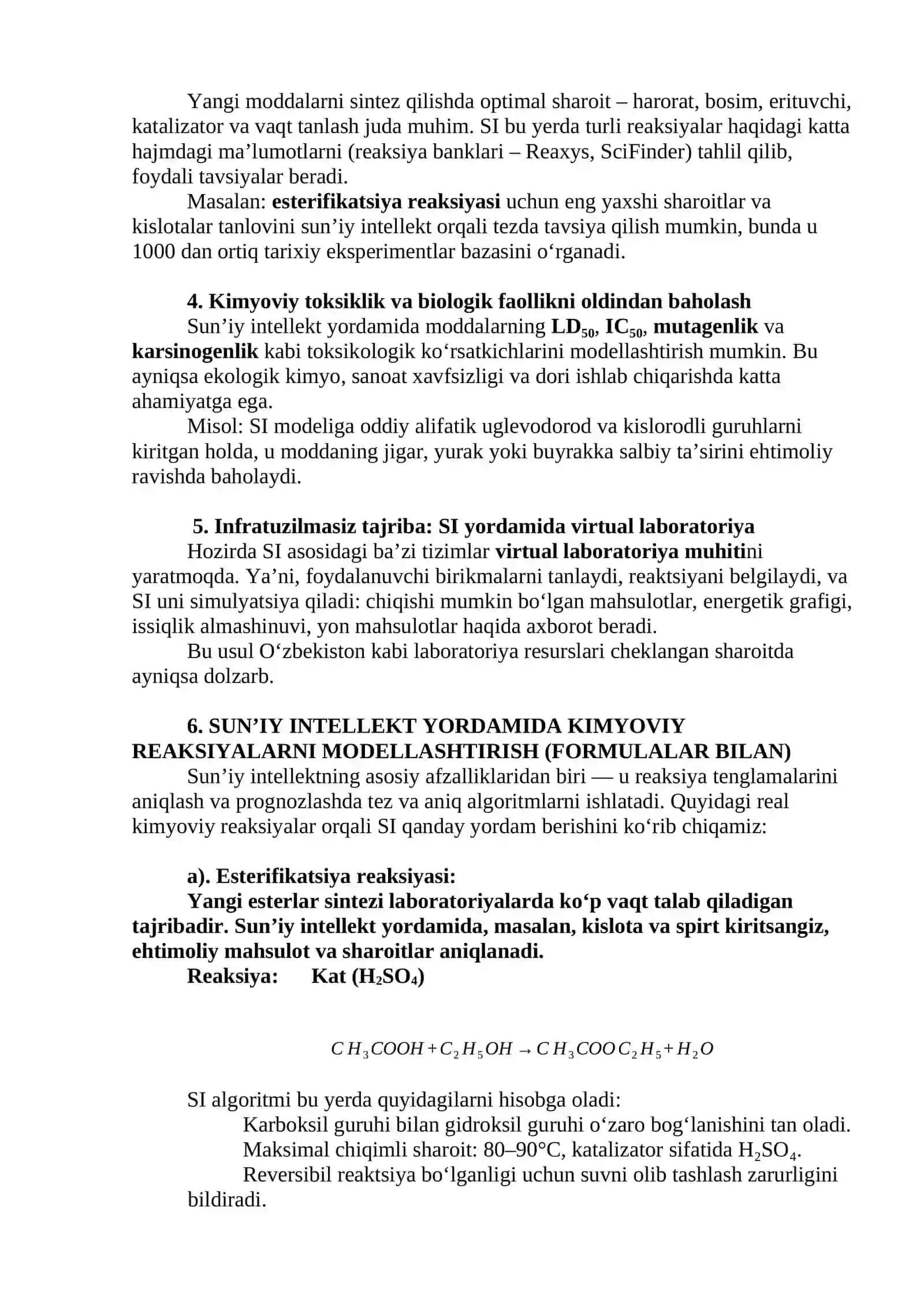 "Sun’iy intellekt va fanlararo tadqiqotlar: Kimyo bilan integratsiya" 4