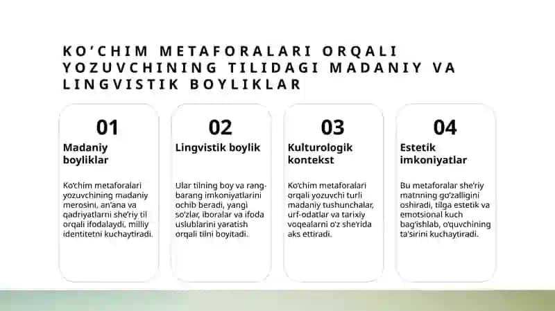 Muhammad Yusuf she’riyatida ko'chimning stilistik imkoniyatlari 4