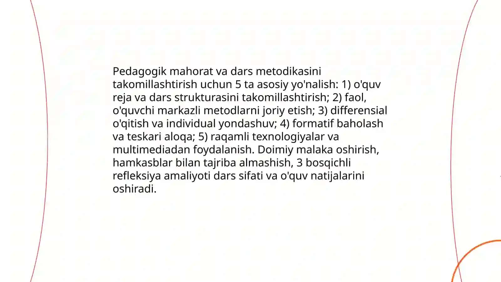 O'qituvchining kasbiy va shaxsiy rivojlanishi va shakllanishi 4