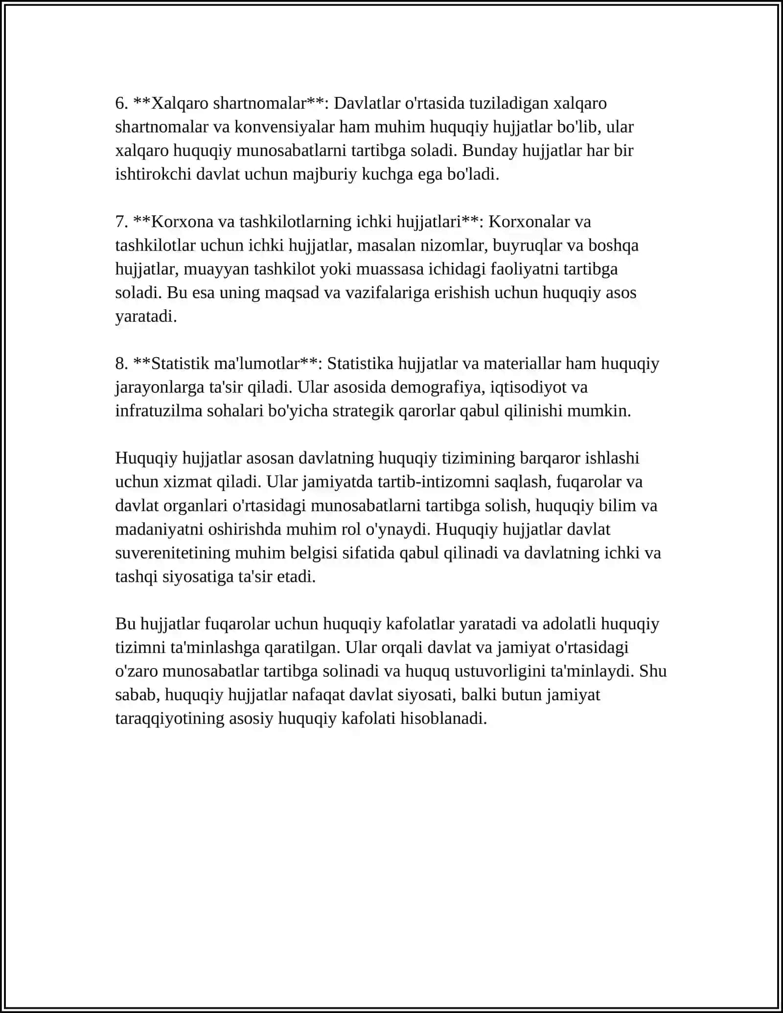 ISH HUJJATLARI VA ULARGA QO'YILADIGAN ASOSIY TALABLAR 4