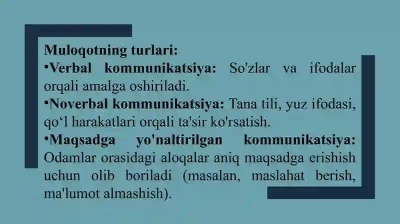 muloqotning psixologik xususiyati. 4