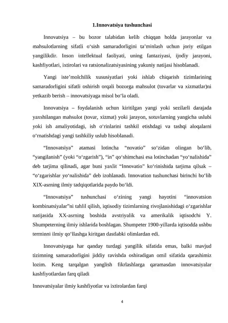 Innovatsiya va innovatsion faoliyat 4