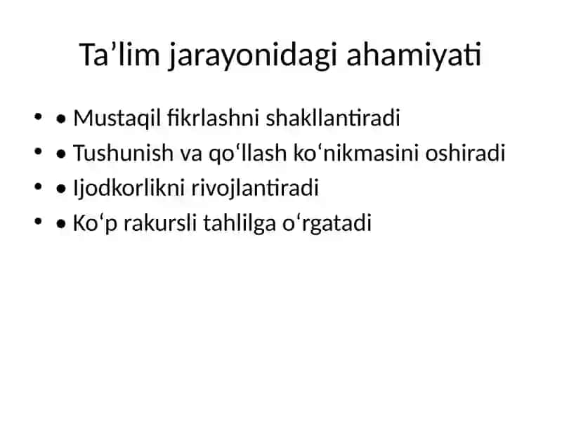 Tanqidiy Fikrlash 4