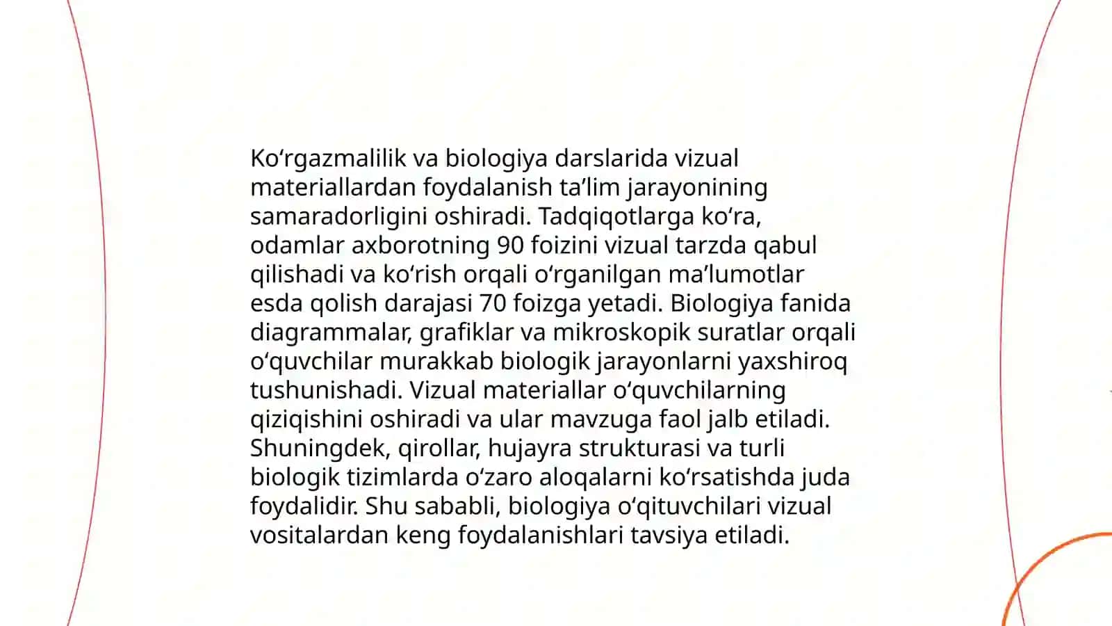 Biologiyani õqitishda kõrgazmalilik prinsipining rõli 4