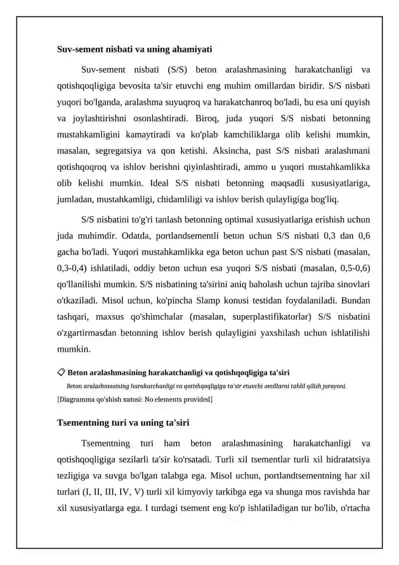 Beton qorishmalarining harakatlanuvchanligi va bikrligini turli omillarga bog‘liqligi 4