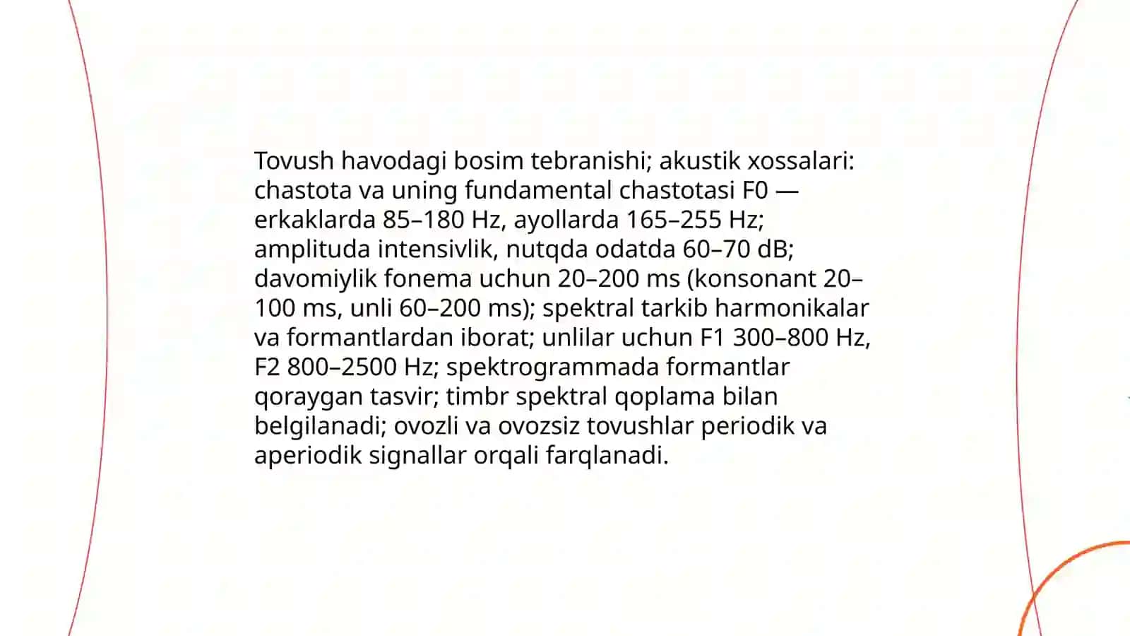 Til sathlari. Tilning fonetik- fonologik sathi 4