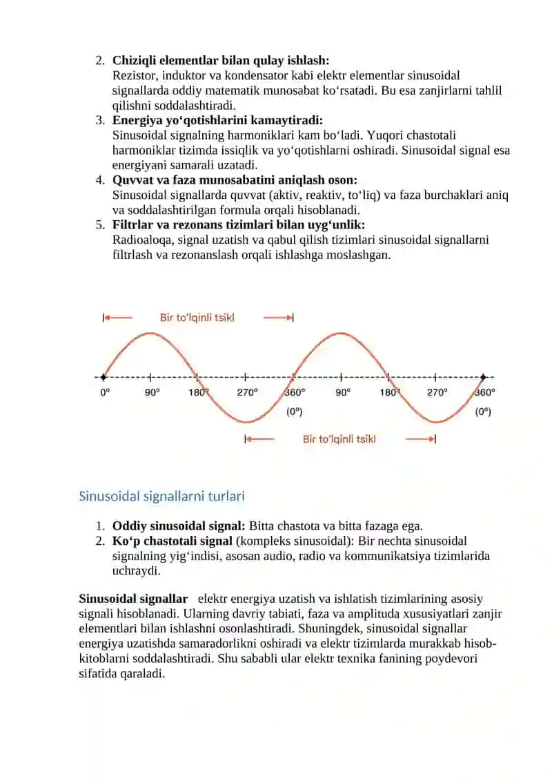 Sinusoidal signallar ta’siridagi elektr zanjirlari xususiyatlari 4