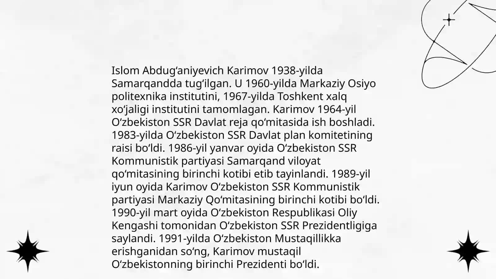 Islom Karimovning tug'ilishi va erta hayoti 4