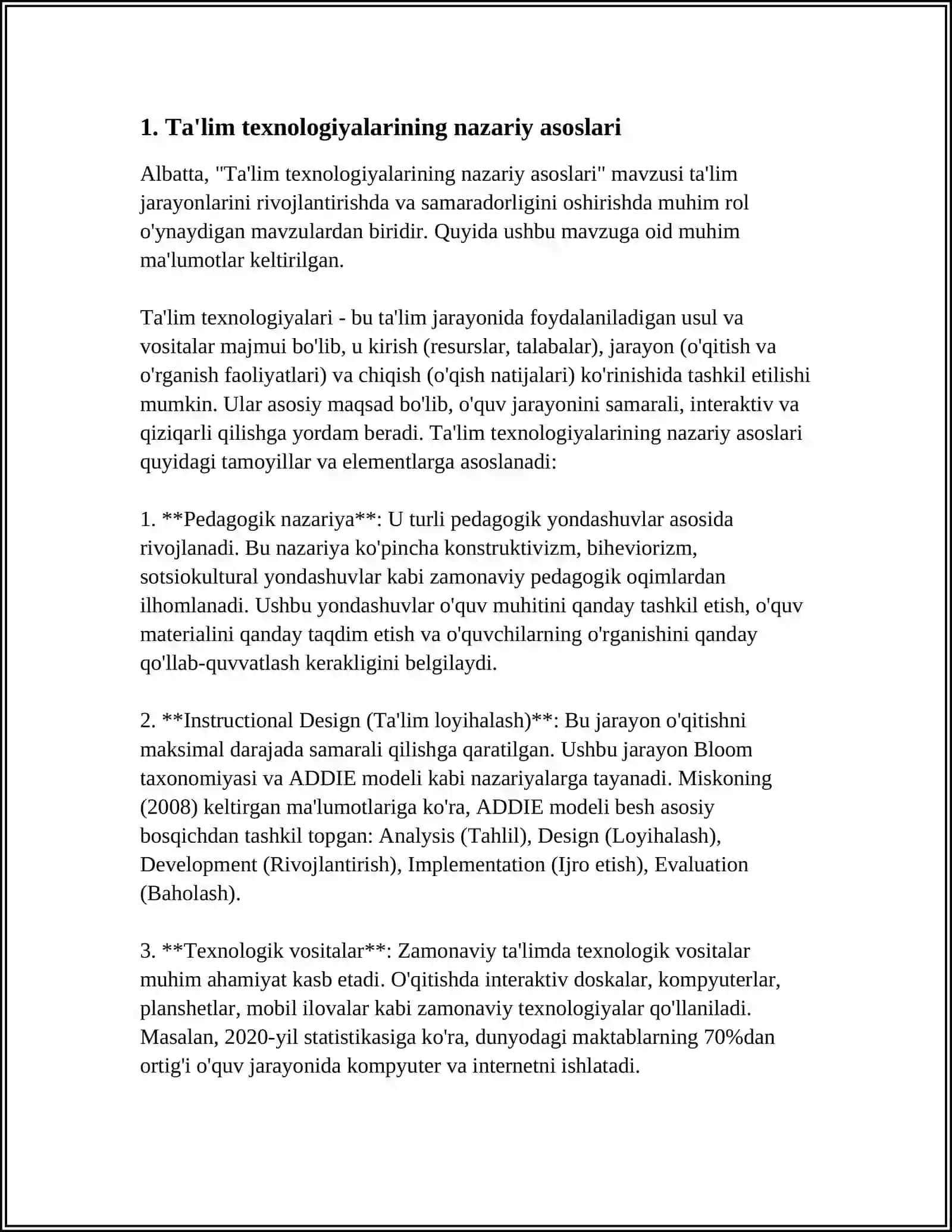 LOYIHA TA'LIM TEXNOLOGIYALARINING DIDAKTIK MOHIYATI 4
