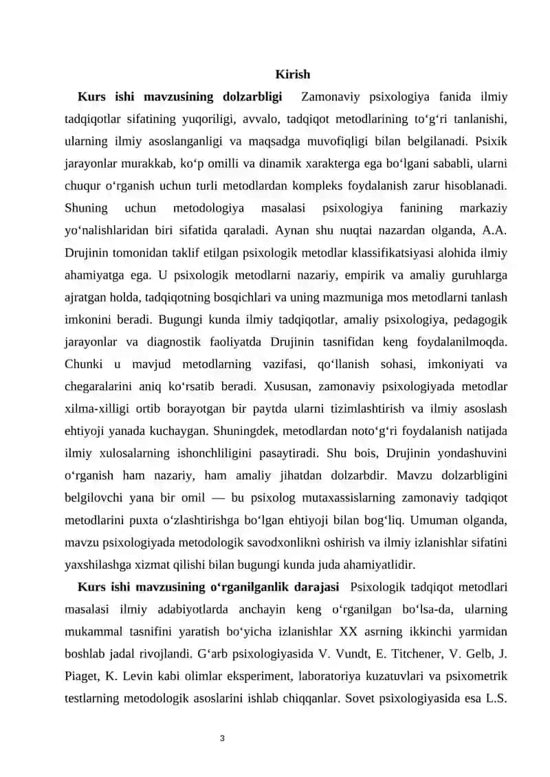 Drujinin bo'yicha metodlar klassifikatsiyasi                        Drujinin bo‘yicha psixologik tadqiqot metodlari klassifikatsiyasi 4