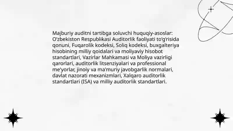 Majburiy auditorlik tekshiruvi va uning auditagi ahamyati 4