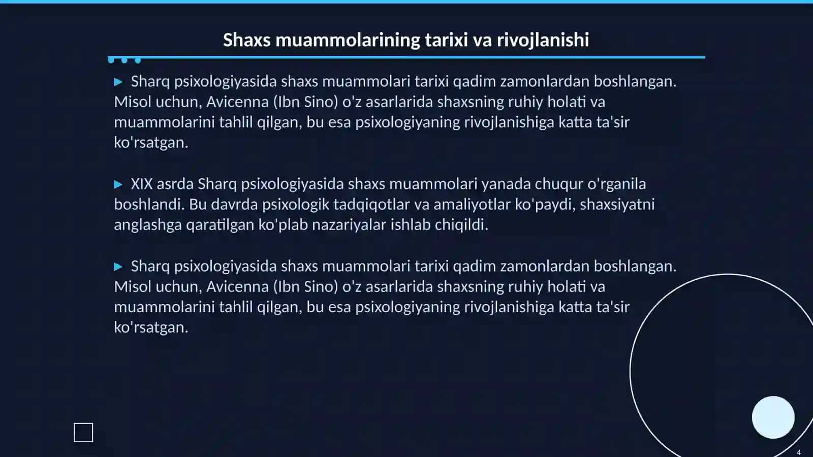 Sharq psixologiyasida shaxs muammosi 4
