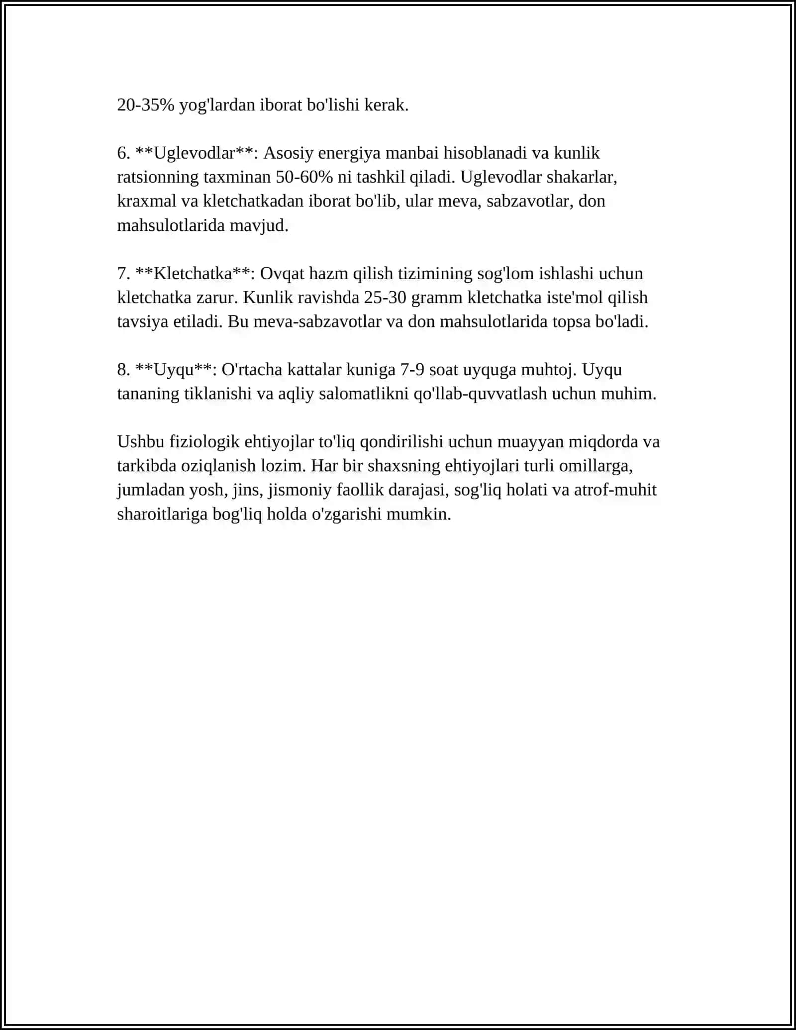 EHTIYOJNING BESH TURI(ABRAAM MASLOUGA TAYANGANDA) 4