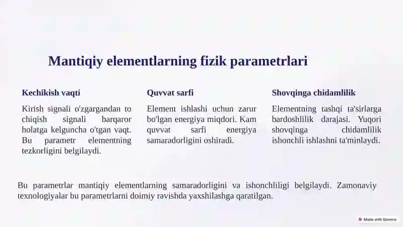 Mantiqiy elementlar va ularning xususiyatlari 4