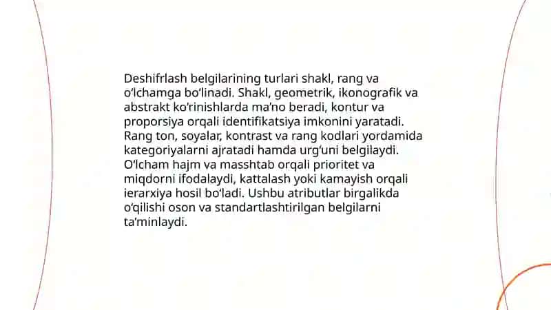 Vizual deshifrlash belgilari 4