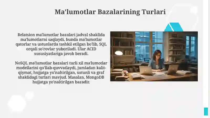 Ma'lumotlar bazalari bilan ishlash 4
