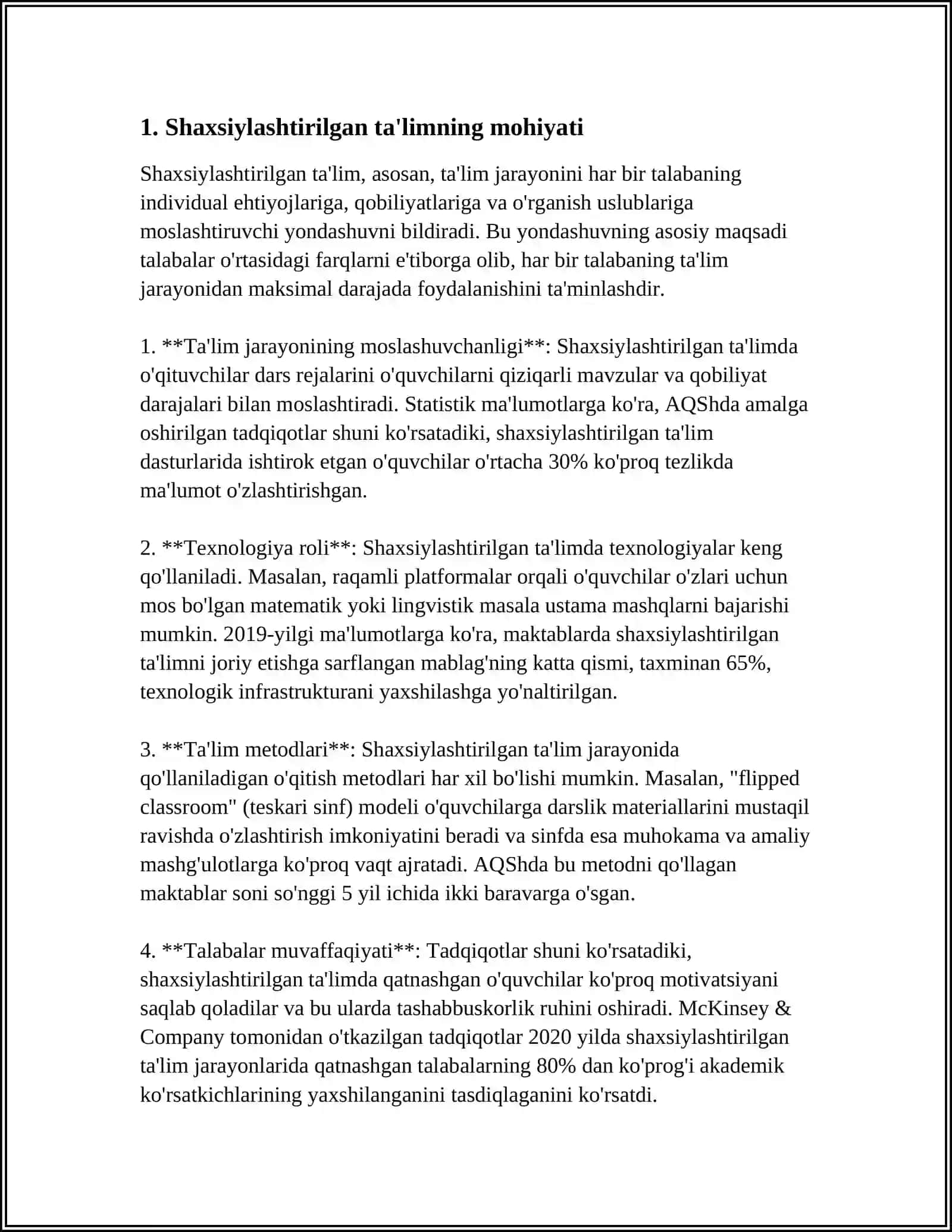 INDIVIDUAL TA'LIM YO'NALISHI -TA'LIM DASTURINI O'ZLASHTIRISHNING USLUBIY USULLARIDAN BIRI SIFATIDA QARALADI 4