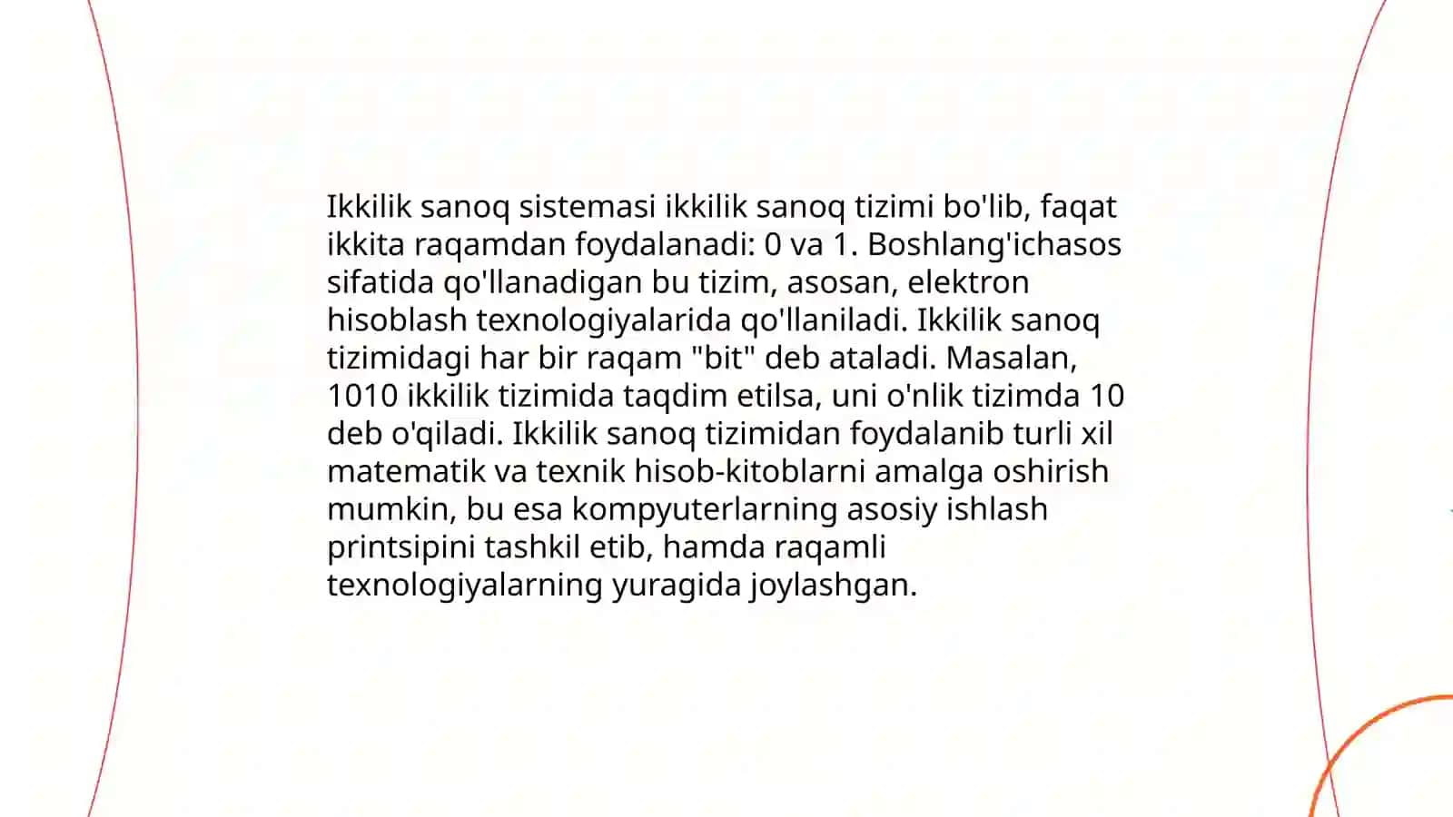 Amaliy mashg‘ulotlarga tayyorgarlik ko‘rish. Sanoq sistemalari va algoritmlar 4