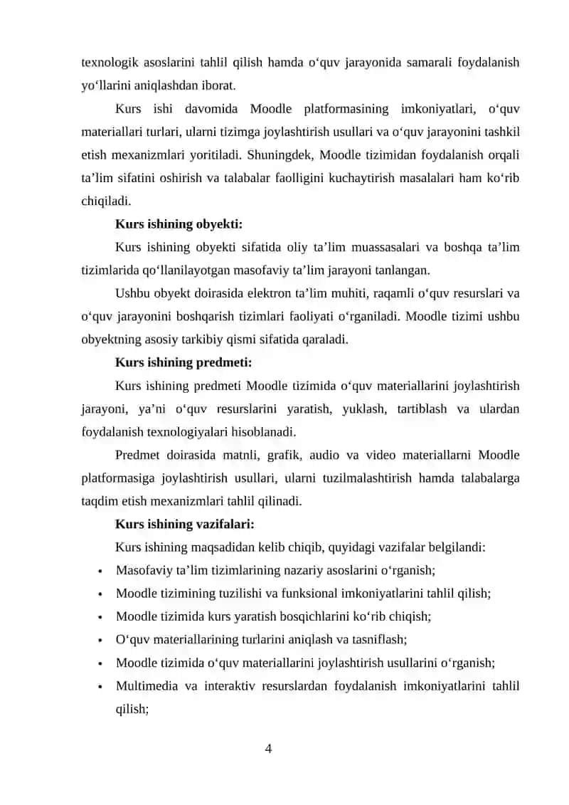 “MOODLE TIZIMIDA O‘QUV MATERIALLARINI JOYLASHTIRISH” 4