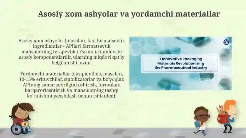 Farmatsevtika ishlab chiqarishida ishlatiladigan materiallar 4