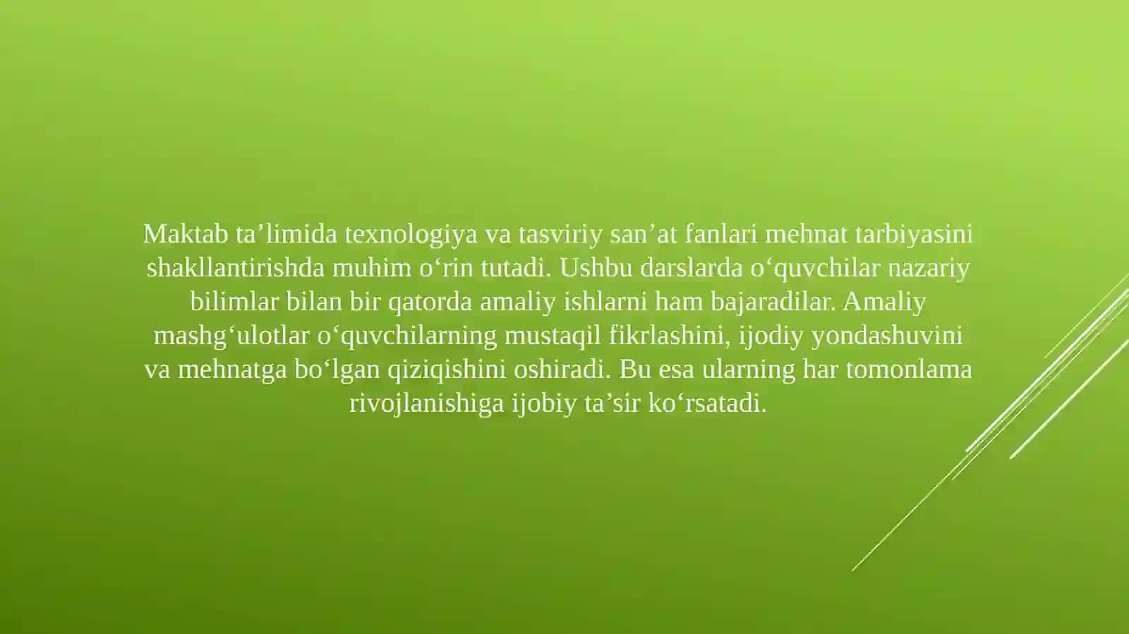 O’quvchilarni mehnatga aqloqiy tarbiyalash. Hajmli applikatsiya usuli da akvarium yasash 4