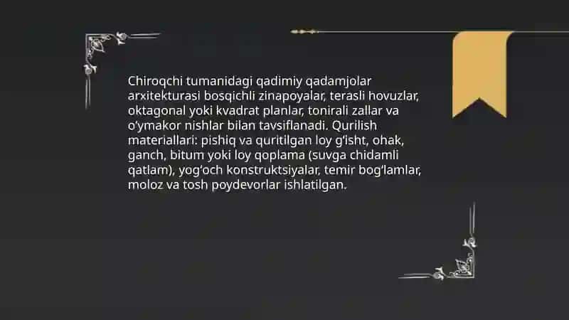 Chiroqchi tumanidagi qadimiy qadamjolar 4