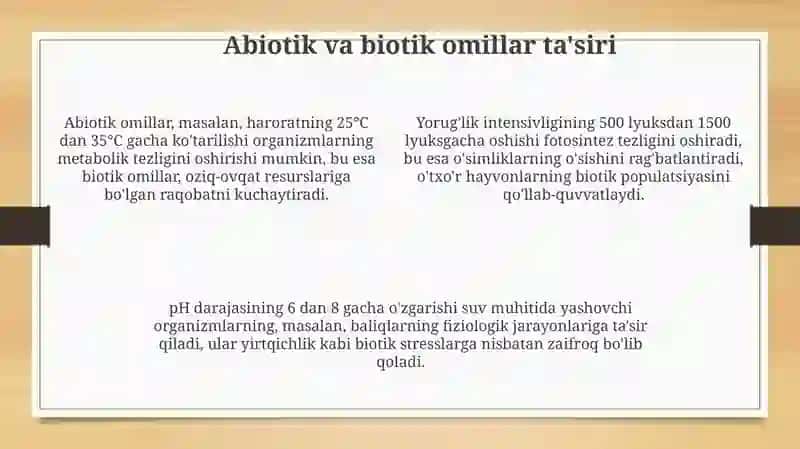 Ekologiya-biologik tizimlar haqida fan 4