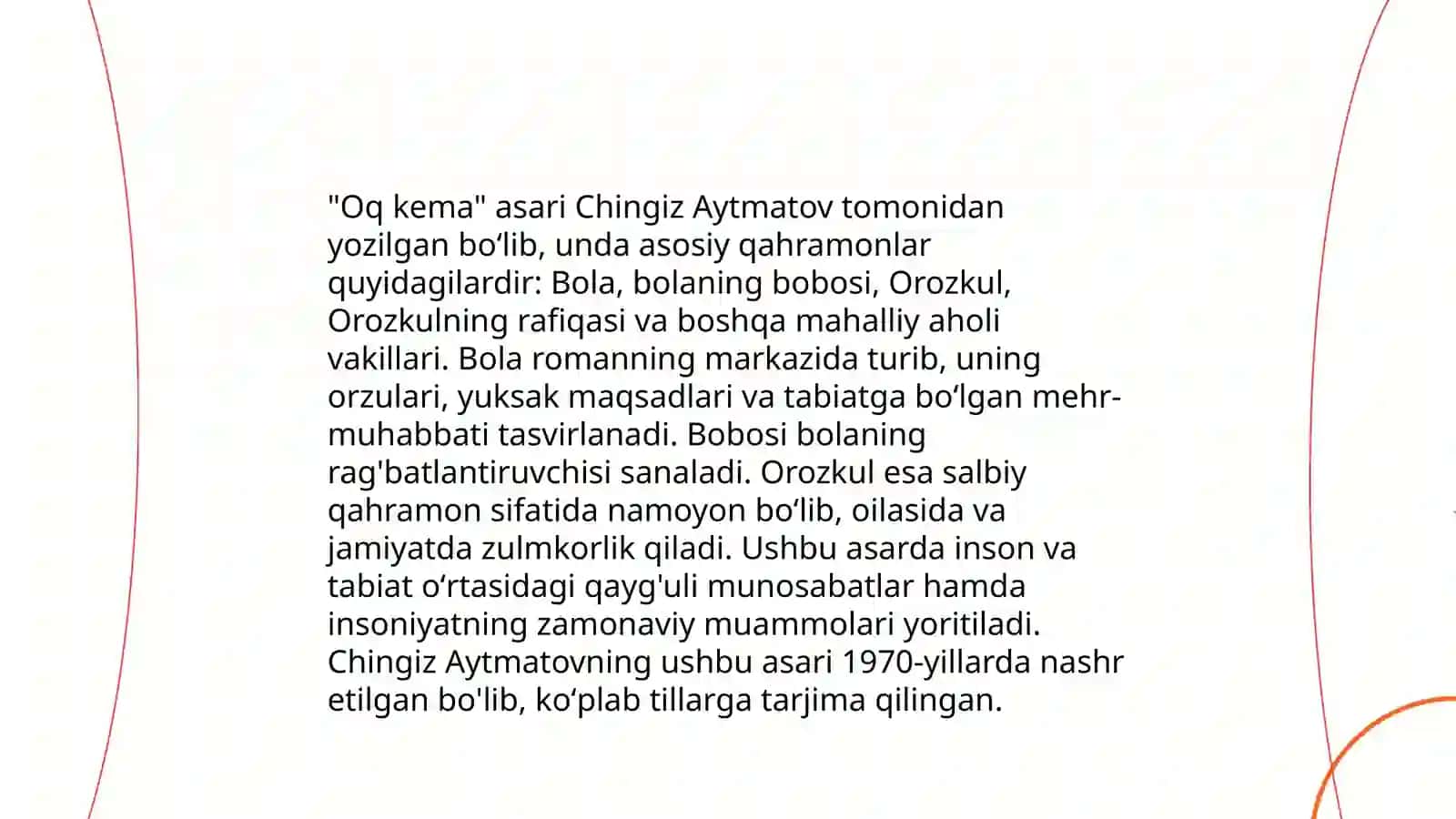 Oq Kema asari Chingiz Aytmatov 4