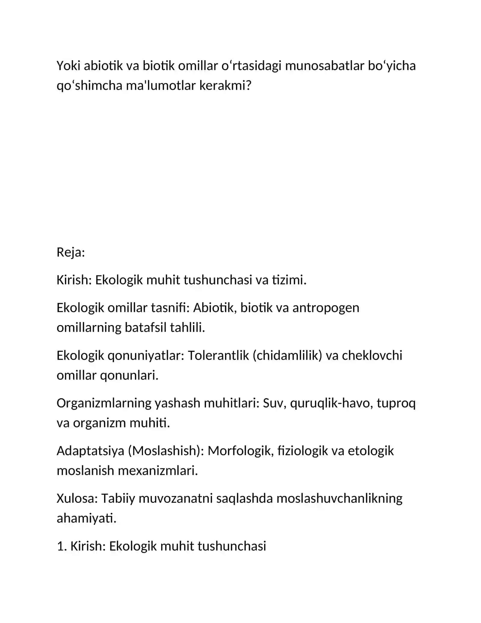 Muhit va ekologik omillar 4