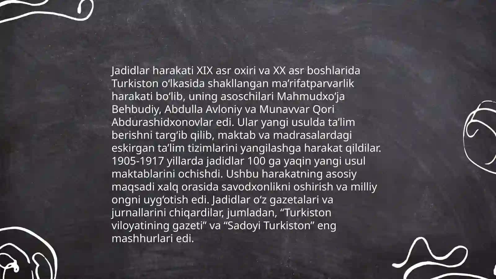 Jadidlik harakati tarixi 4