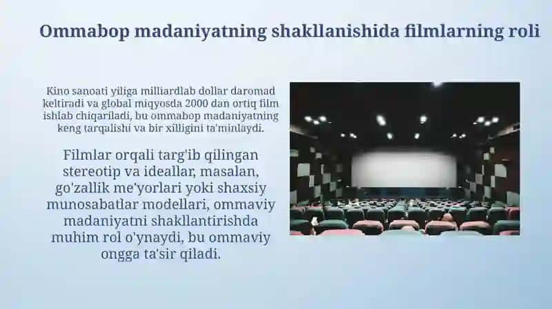 Filmlar va "Ommaviy madaniyat" 4