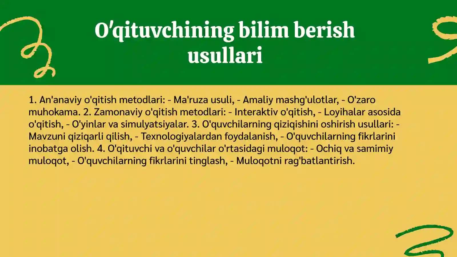 Zamonaviy maktab õqituvchisining vazifalari 4