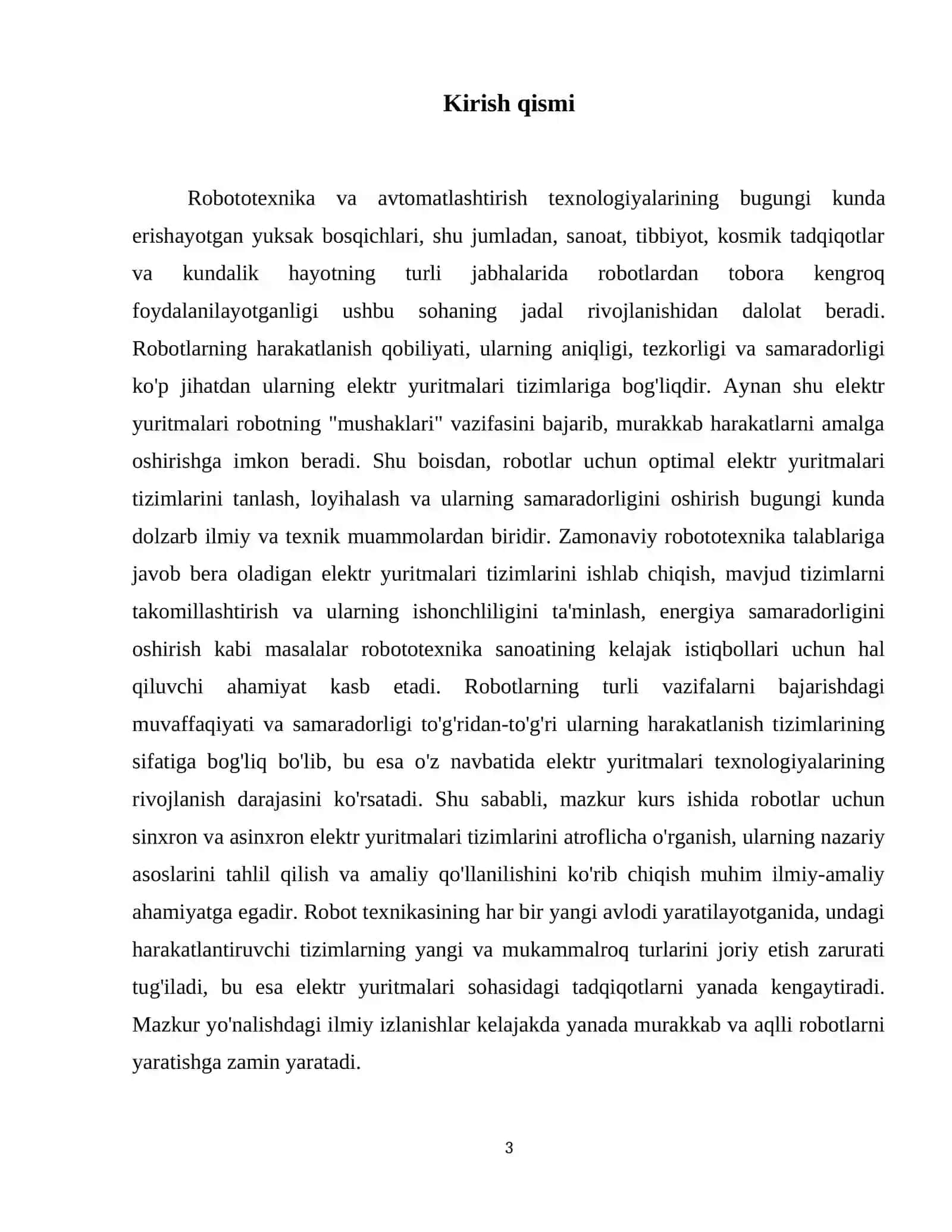 Robotlarni sinxron, asinxron elektr yurutmalari 4
